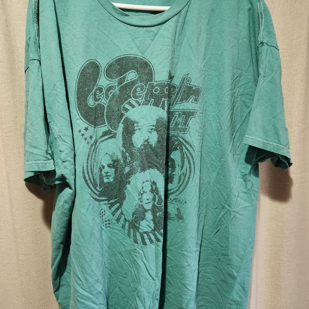 Urban Outfitters Teal Led Zeppelin Graphic Tee